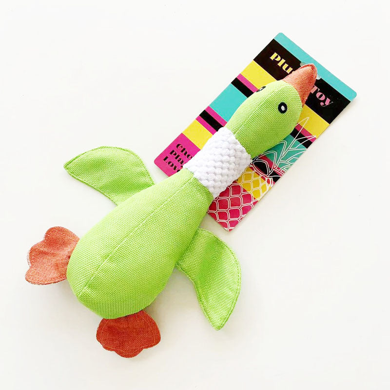 Durable Plush Squeaky Duck Chew Toy For All Sizes