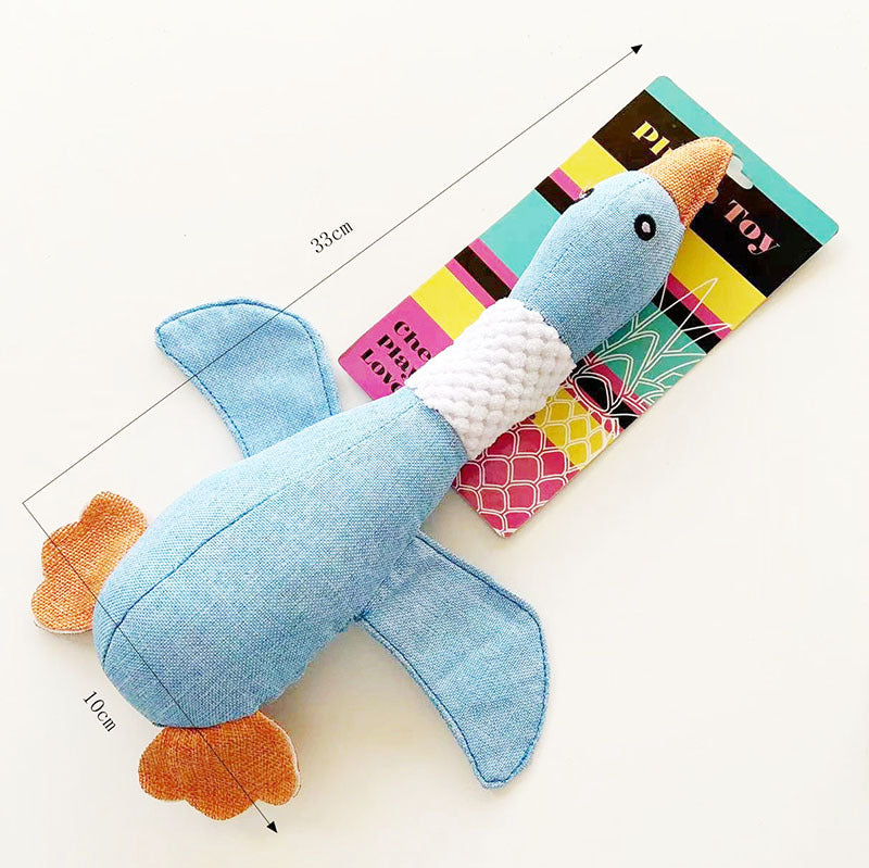 Durable Plush Squeaky Duck Chew Toy For All Sizes