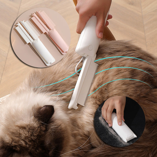 Pet Hair Removal Grooming Brush and Massager for Pets