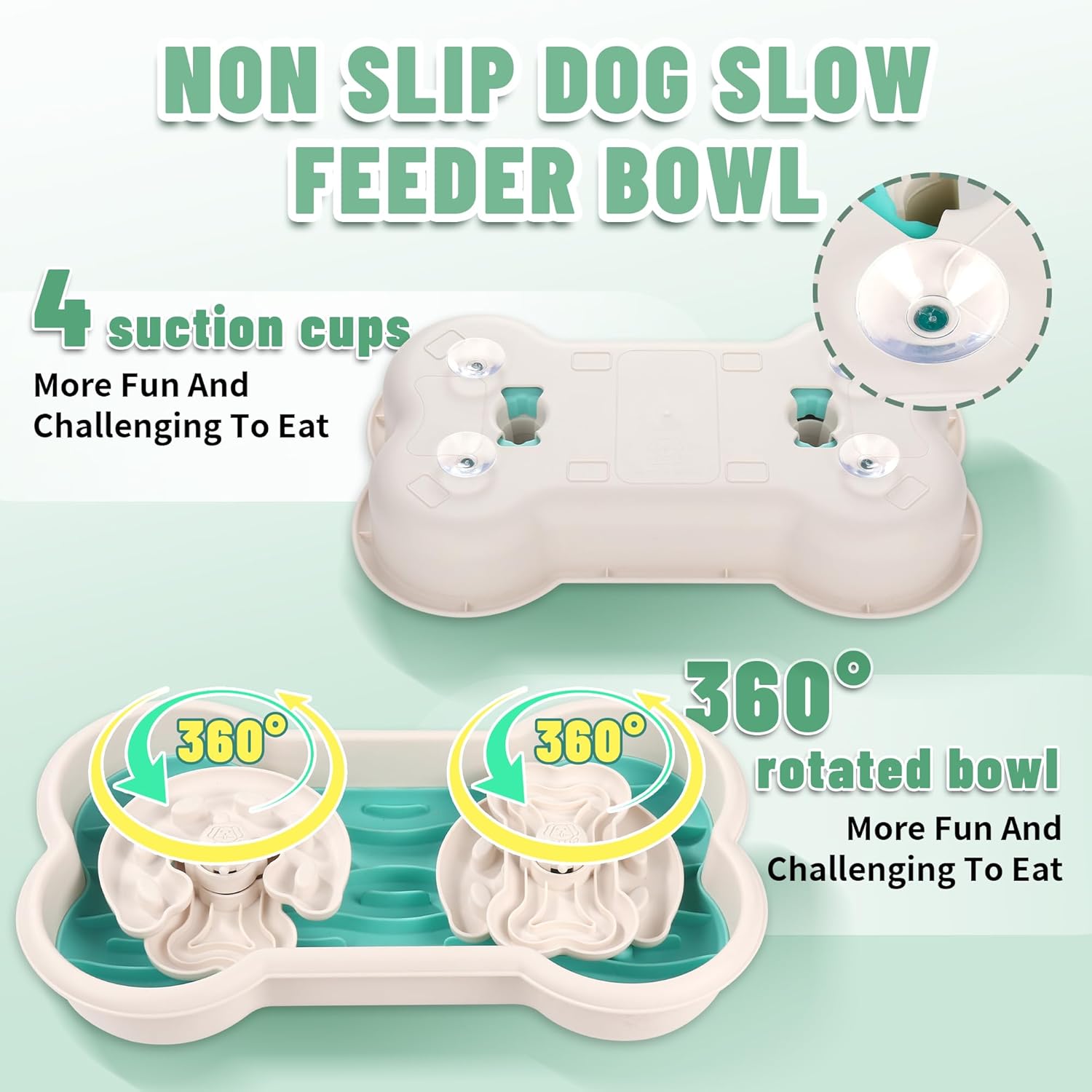 Slow Feeder Pet Bowl Anti Choking Puzzle Food Dish Large Breed