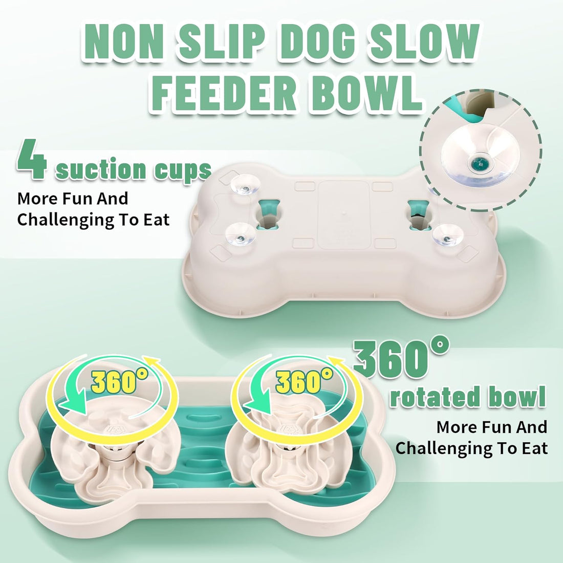 Slow Feeder Pet Bowl Anti Choking Puzzle Food Dish Large Breed