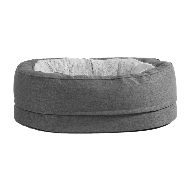 Four Season Warm Pet Kennel Oval Soft Sleeping Bed