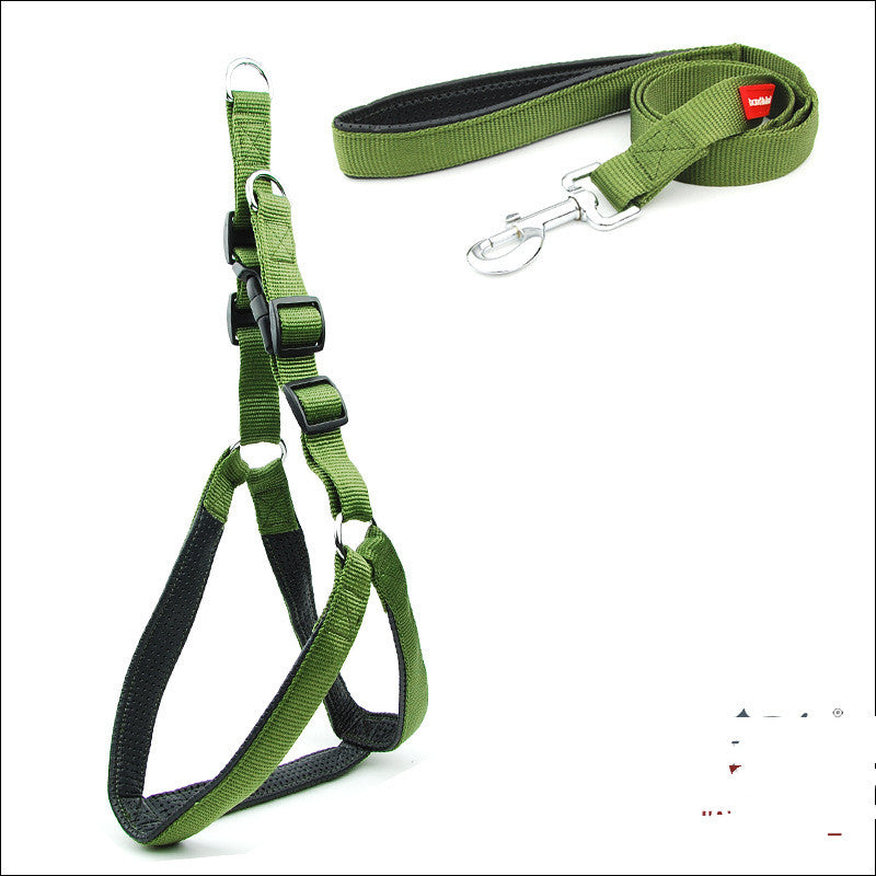 Reflective Nylon Pet Harness Leash Padded Comfort Fit