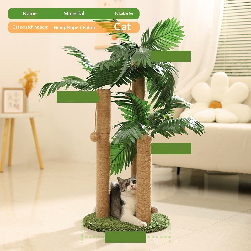 Coconut Tree Pet Scratcher And Climbing Tower