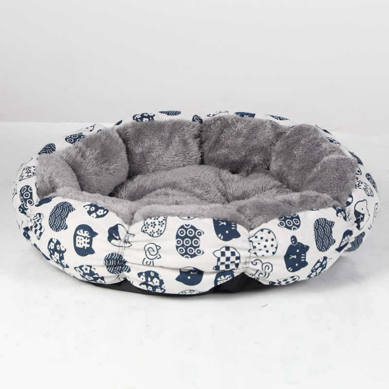 Calming Donut Fluffy Round Bed for Small and Medium Pets