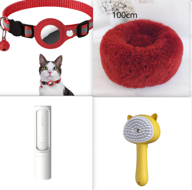 Multifunctional Rechargeable Self-Cleaning Grooming Brush for Pets