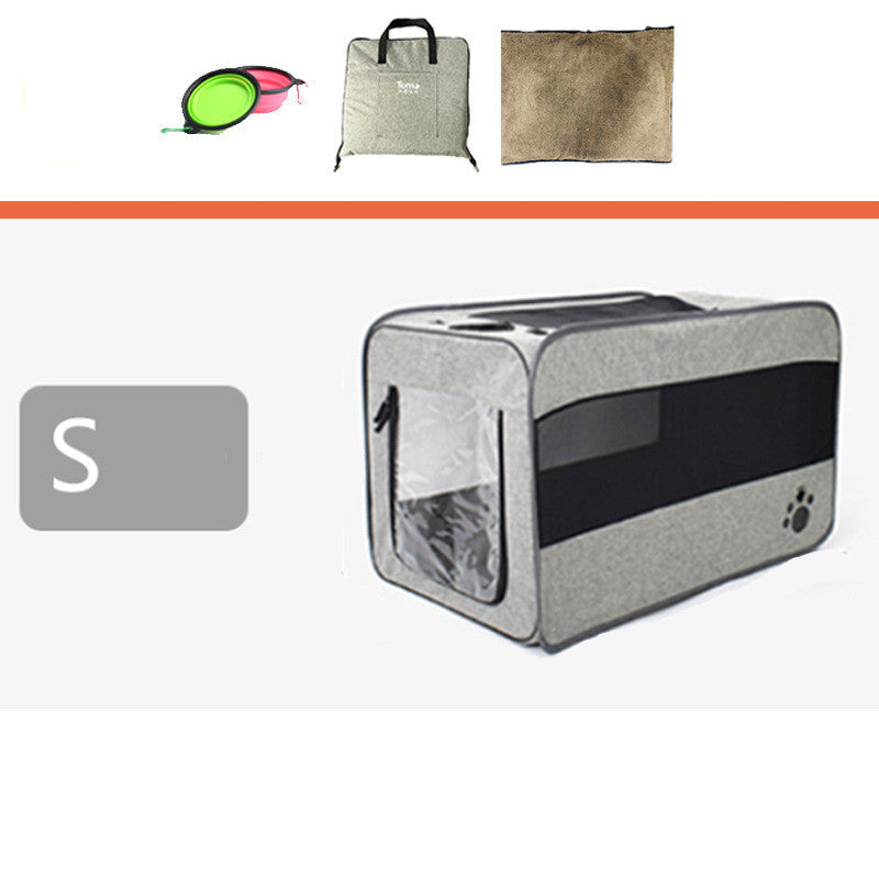 Portable Foldable Pet Carrier Bag With Safety Locking Zippers