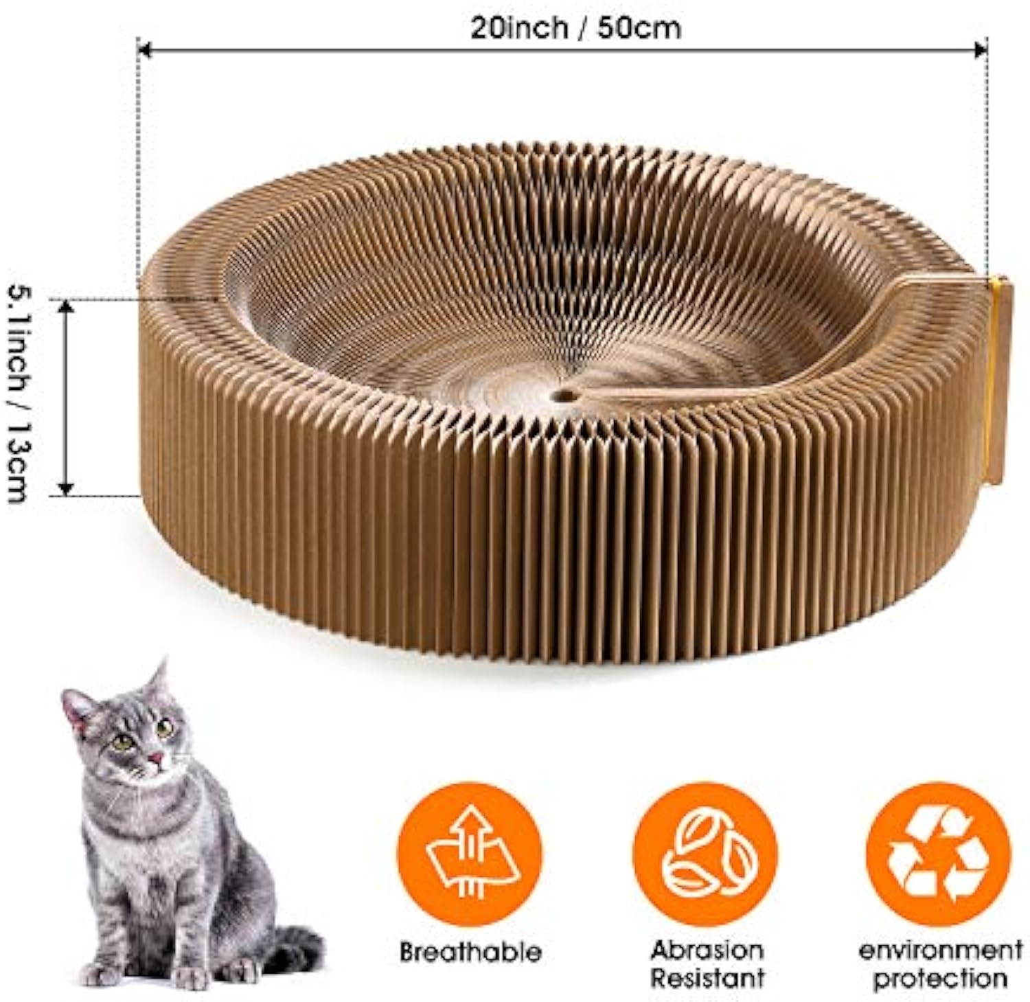 Collapsible Cardboard Scratcher and Lounge Bed for Pets