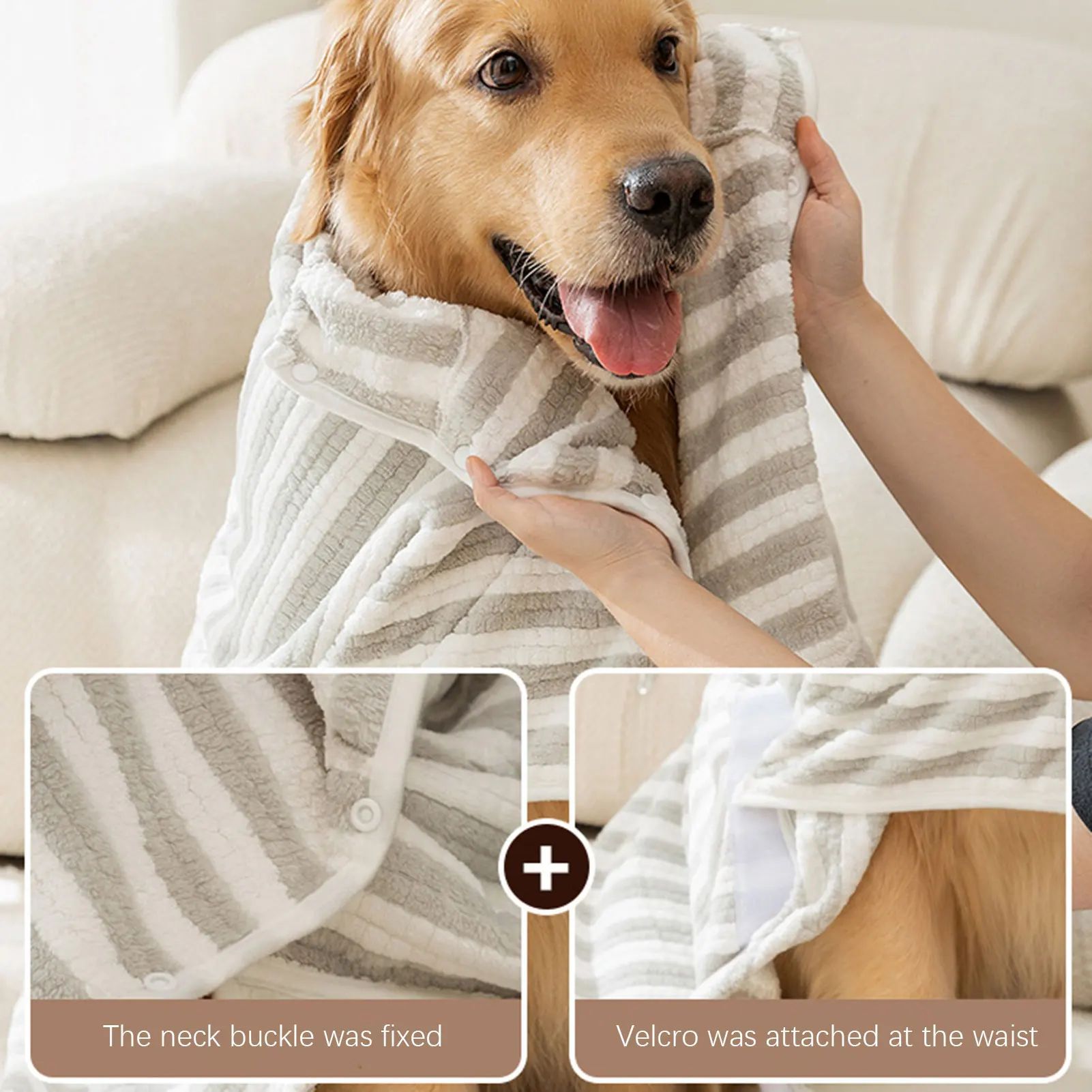 Ultra Absorbent Quick Drying Pet Bathrobe Towel For Pet Care
