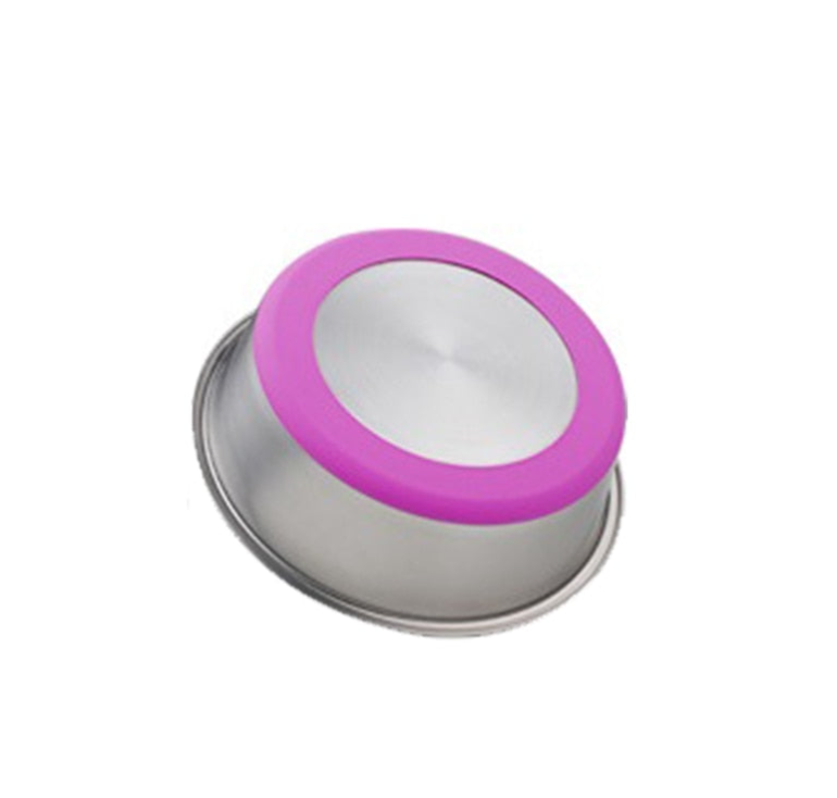 Silicone And Stainless Steel Pet Feeding Bowl For Pet Care