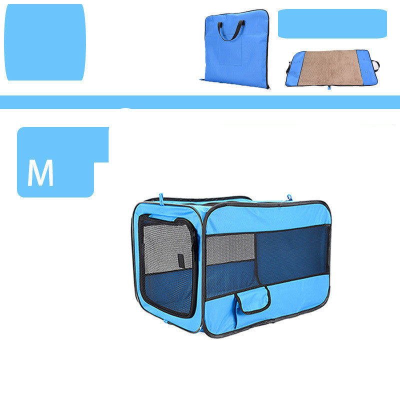 Portable Foldable Pet Carrier Bag With Safety Locking Zippers