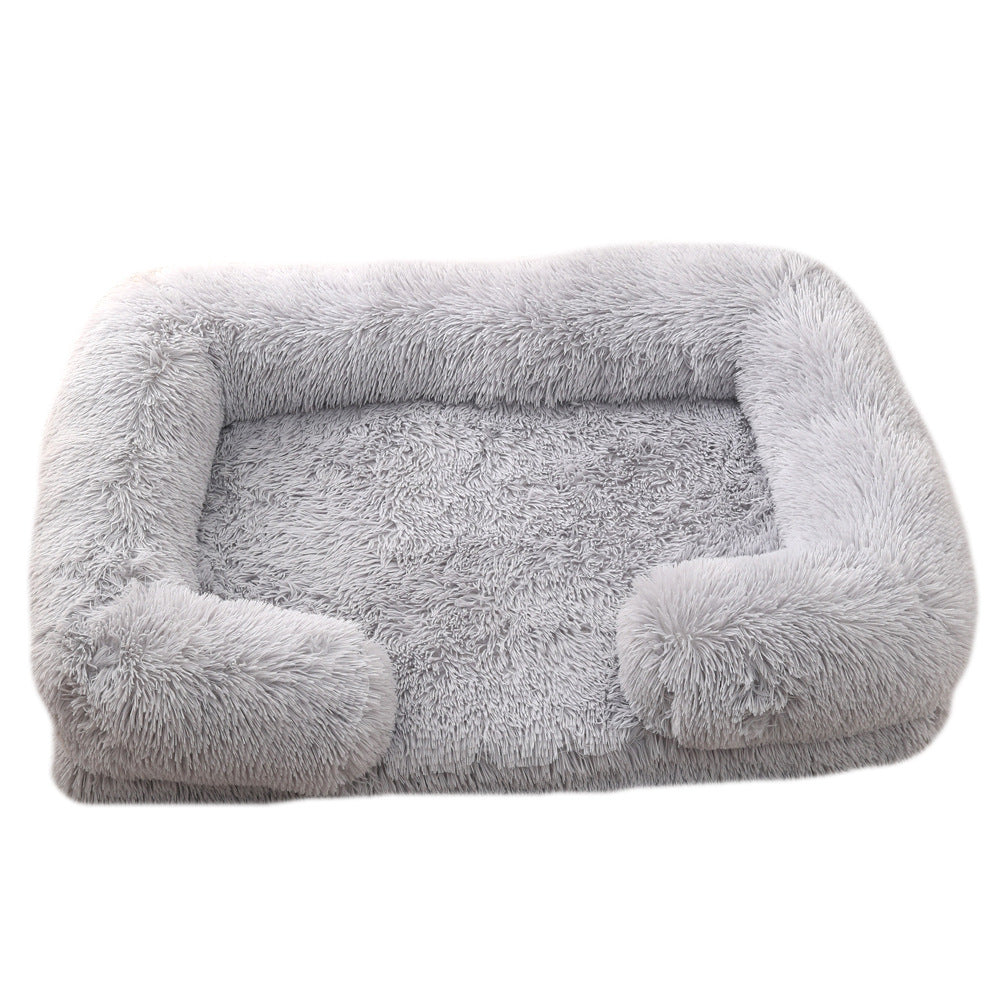 Plush Round Pet Bed Warm Comfortable Winter Sleeping Mat