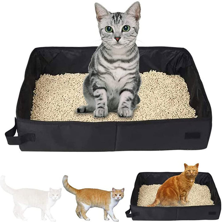 Portable Foldable Pet Litter Box Travel Carrier Case