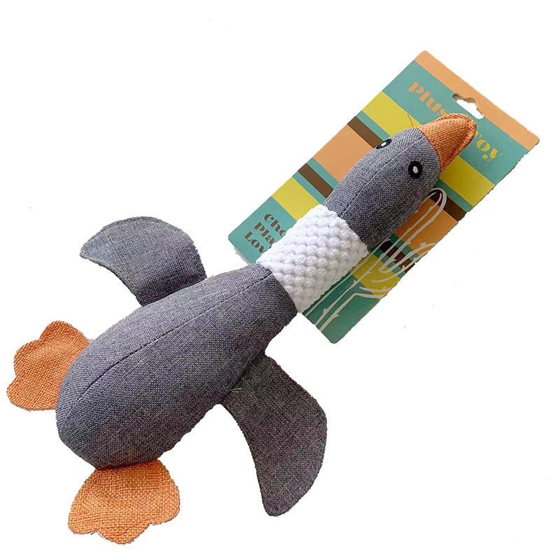 Durable Plush Squeaky Duck Chew Toy For All Sizes