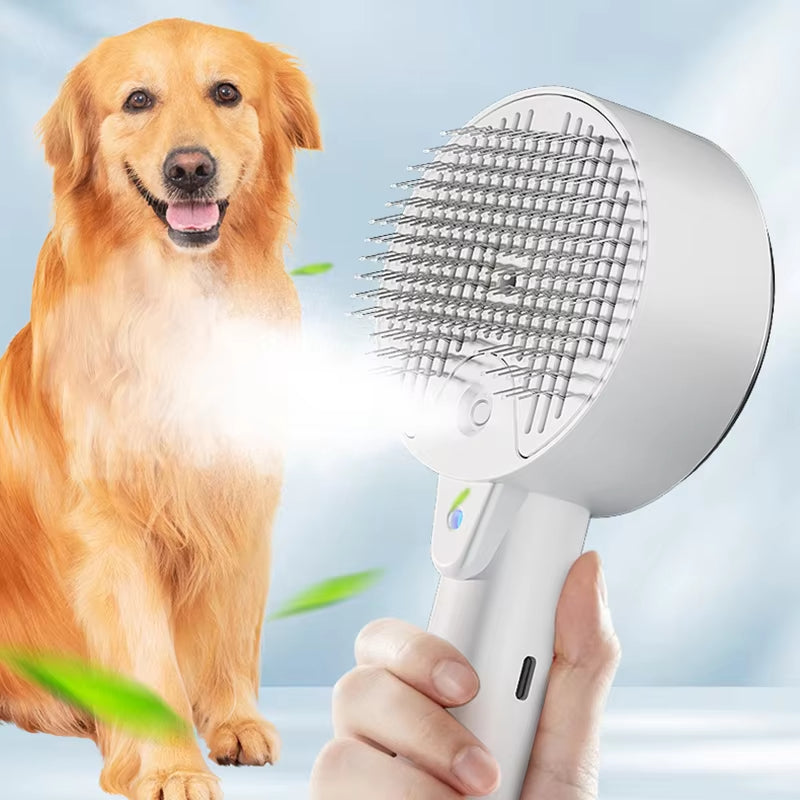 3-in-1 Electric Steam Grooming Brush for Pets