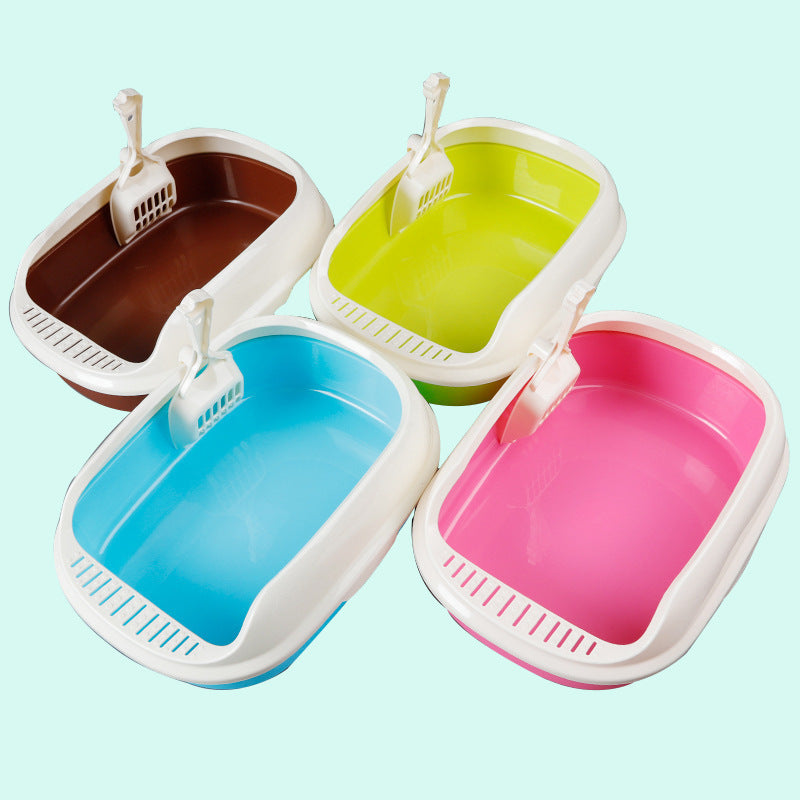 Pet High Side Cat Litter Box With Shovel Set