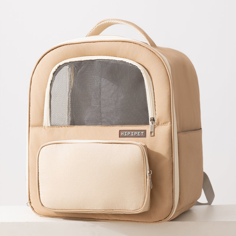 Breathable Pet Carrier Backpack With Mesh Window Comfortable Travel Bag