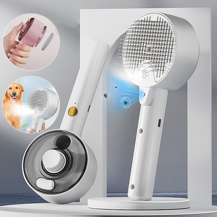 Self-Cleaning Steam Hair Removal Brush for Pets