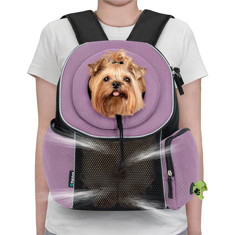 Portable Breathable Pet Carrier Backpack Comfortable Outdoor Travel Bag