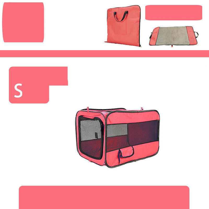 Portable Foldable Pet Carrier Bag With Safety Locking Zippers