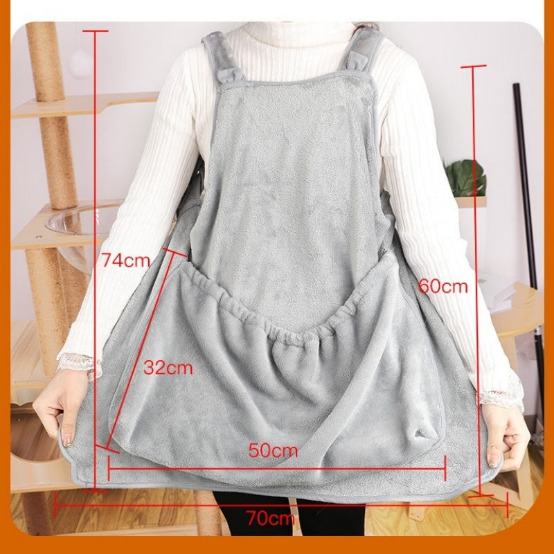 Pet Outdoor Travel Chest Carrier Apron Plush Sleeping Pouch